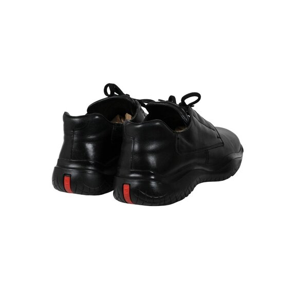 Prada Mens Vintage Chunky Derby US 10 UK 9 Black Leather AW99 Vibram Square Toe - Picture 7 of 11